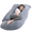 Gray, variant on COOKEY Pregnancy Pillow 72inch U Shaped Full Body Maternity Pillow with Removable Velvet Cover - Dark Gray