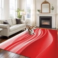 thumbnail image 3 of Rectangle Area Rug 5x8ft,Modern Abstract Ocean Waves Lines Washable Carpet Non-Slip Runner Accent Rugs Indoor Floor Mat for Bedroom Living Room Decor,Gradient Red, 3 of 9