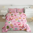 thumbnail image 2 of Feelyou Kawaii Santa Claus Kid Queen Comforter Set, Christmas Tree Gift Bedding Sets, Winter Festival Reversible Bedding Comforter Set, Microfiber Bedroom Decor, 3pcs, 2 of 8