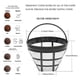 thumbnail image 3 of 2Pack No.4 Reusable Coffee Maker Basket Filter for Filters, Fit Most 8-12 Cup Basket Drip Coffee Machine, 3 of 5