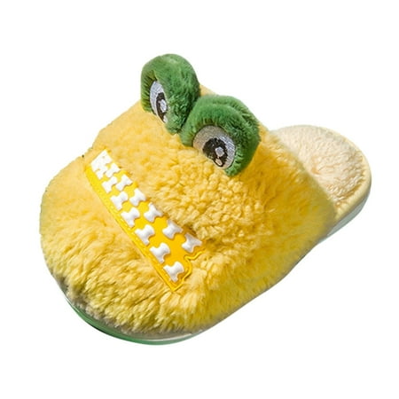 

ZHUASHUM Baby For Shoes Autumn And Winter Cute Boys And Girls Slippers Flat Bottom Soft And Comfortable Warm Funny Cartoon Shape For Kids