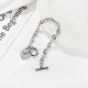 thumbnail image 3 of Pulsera de mujer con colgante de corazón Love Bible (color acero) ER, 3 of 4