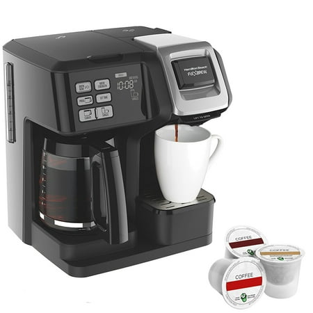 - Hamilton Beach FlexBrew 2-Way Brewer Programmable Coffee Maker (49976) with Assorted K Cup Sampler