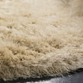 thumbnail image 3 of SAFAVIEH Venice Solid Shag Area Rug, Champagne, 6' x 6' Round, 3 of 6