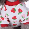 thumbnail image 2 of Pijamas de algodón para perros Dibujos animados Trajes de cuatro patas Ropa encantadora para mascotas (Fresa M), 2 of 6