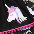 thumbnail image 4 of Toddler Kids Baby Girl Unicorn Tops Dress Floral Pants Outfits Set Clothes, 4 of 6