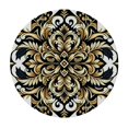 thumbnail image 2 of Nawypu Brown Grey Round Tablecloth, Fitted Table Cover with Elastic Round Tables, Modern Abstract Geometric Contemporary Table Cloth Outdoor Indoor Dinning Party Waterproof Tablecloths, 2 of 7