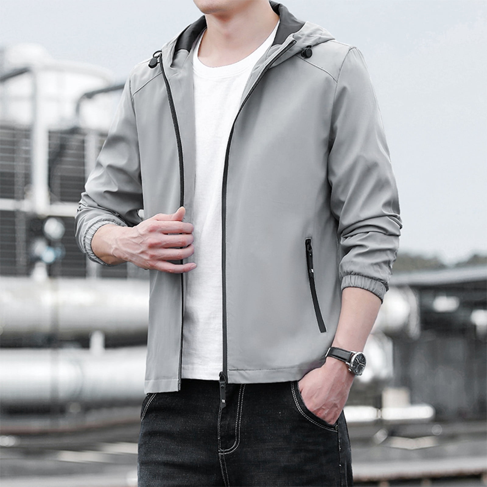 LEEy-world Jackets For Men Fashion Men's Softshell Hiking
