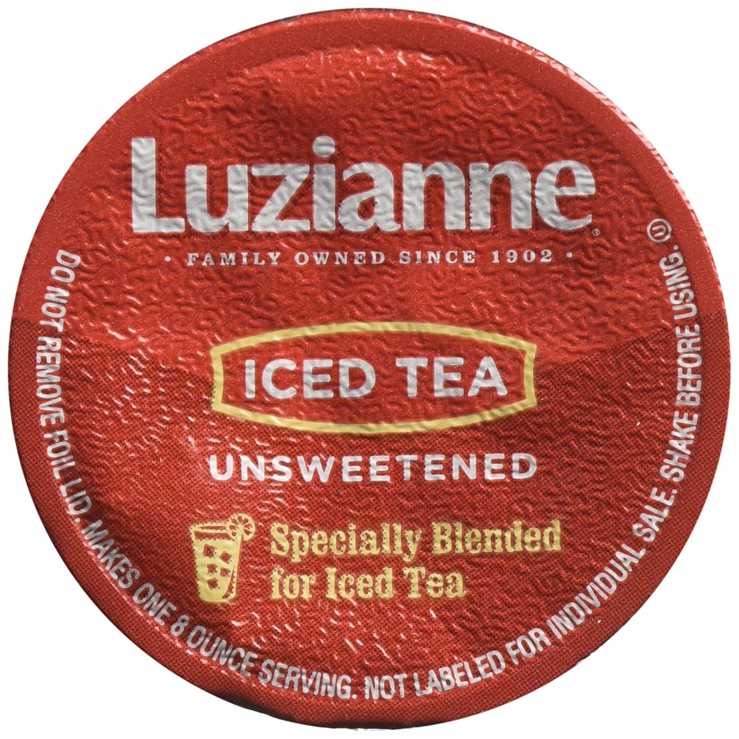 Luzianne Unsweet Iced Tea Keurig KCups, 72 Count