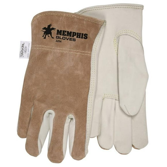 MCR 127-3204XL Extra Gros Pilotes Glove&44; Premium Palm Grain &amp; Split Back&44; Pouce Clé