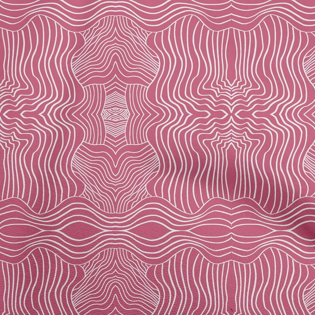 oneOone Cotton Flex Pink Fabric Moire Sewing Craft Projects Fabric Prints By Yard 40 Inch Wide