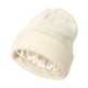 thumbnail image 2 of Gorro de punto de invierno con forro de satén y diseño con puños, suave, unisex Blanco, 2 of 9