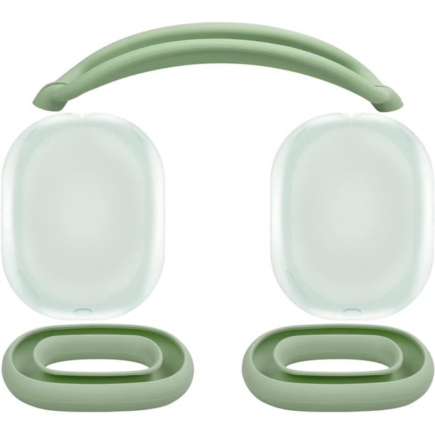 Kit de protección para AirPods Max, funda para la diadema + funda protectora de TPU + funda de silicona para las orejas, accesorio resistente al sudor, fácil de lavar, antiarañazos