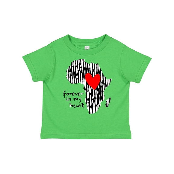 Inktastic Black History Month Forever in My Heart Ink Print Africa Boys or Girls Toddler T-Shirt