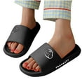 thumbnail image 4 of Women's Rhinestones Weave Wide Width Flat Slides Sandals Fashion Criss Strap Comfortable Open Toe Slip On Summer Walking Slippers for Indoor Outdoor Beach Daily Wear, 4 of 4