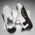 thumbnail image 3 of CORASUN Men's Fashion Athletic Trainers, Sleek Wrap-Around Sole Casual Sneakers, Comfortable Lightweight Walking Shoes for Urban Leisure and Outdoor Activities, Black & White, 3 of 10
