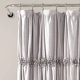 thumbnail image 2 of Lush Decor Rosettes Shower Curtain Gray Single 72x72, 2 of 5