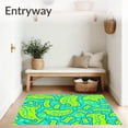 thumbnail image 3 of ODIKA 3'x5' Machine Washable Non-Slip Area Rug, Charming Reptile Friend Cartoon Splash Design High Traffic Rug, Blue, 680677, 3 of 5