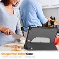 thumbnail image 6 of Allytech Google Pixel Tablet Case 10.95" 2023, Multi Angle Viewing Kickstand Shockproof Ultra Slim Fit Drop Protection Case Cover for Google Pixel Tablet 10.95" - Gray, 6 of 10