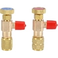 thumbnail image 1 of Juego de válvulas de carga de refrigerante, 2 piezas de dedal móvil para control de precisión, diseño de cobre a prueba de fugas asegurado por mecanizado CNC de alta gama, rotación de carga superior, 1 of 8