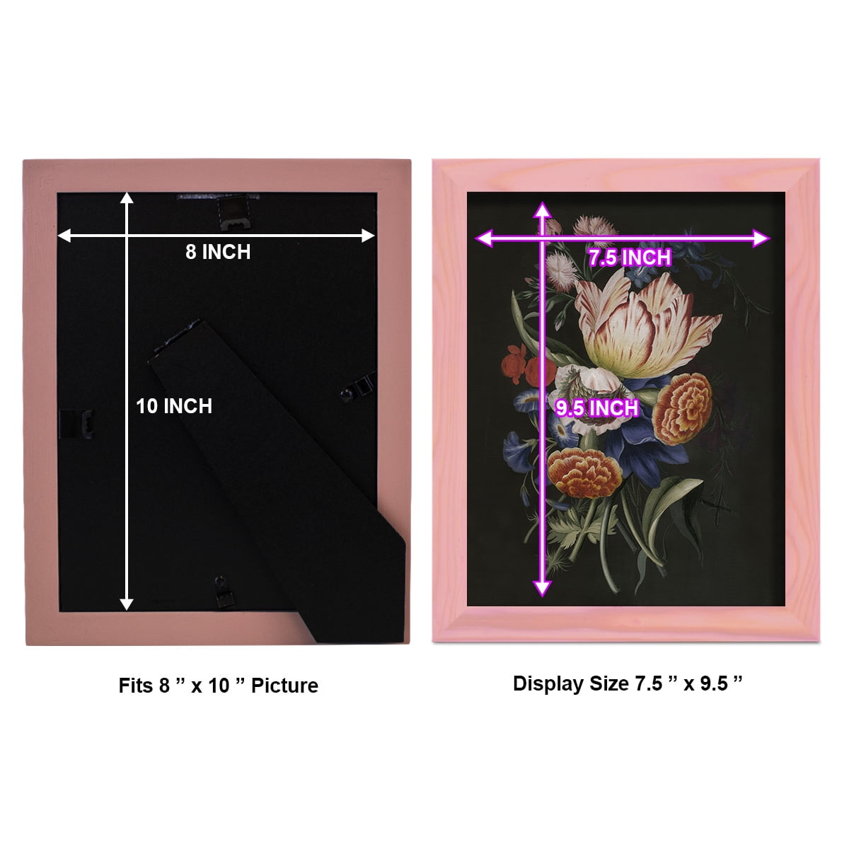 Dramatic Bouquet II -Framed Print w/glass-Sunset Pink