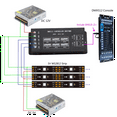 thumbnail image 3 of DMX512 Controller,Connect to DMX512 Console,Support WS2812,WS2813,UCS1903,Etc.13 DMX Channels Per Device, 3 of 6