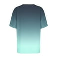 thumbnail image 4 of YHAJDS Summer Tops for Women Short Sleeve V Neck T Shirt Gradient Color Casual Tee, 4 of 5