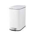 thumbnail image 1 of Garvee bote de basura de 12 L de acero inoxidable con tapa de cierre suave, cubeta interior removible, pedal resistente y asa portátil para cocina, baño u oficina, 1 of 8
