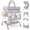 Light Gray, variant on INFANS Portable Baby Changing Table with Wheels, Foldable Diaper Changing Station with Adjustable Heights, Large Organizer Storage for Newborn Infant