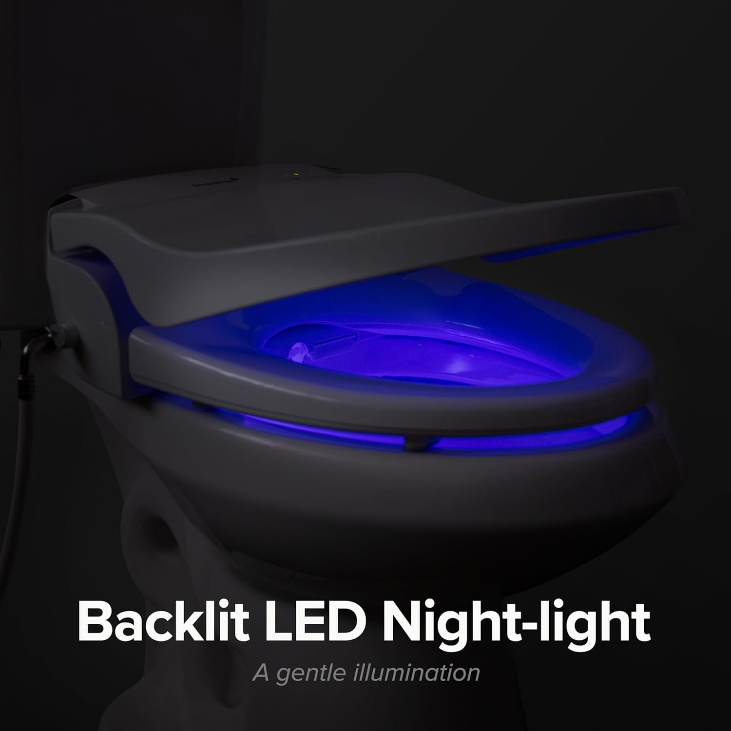 SmartBidet® SB-2400ER Electric Smart Bidet™ Seat for Elongated Toilets and French Curve Toilets with Remote Control, LED Night Light, Heated Seat
