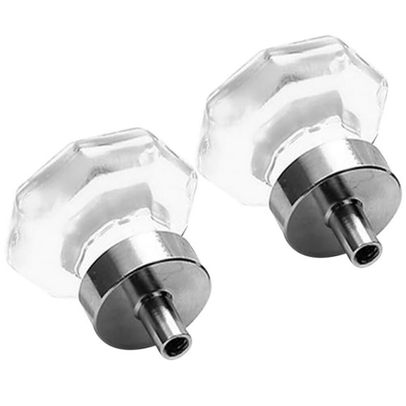 Leifggao 2Pcs Clear Knobs Furniture Door Knob Octagon Artificial Crystal Drawer Pull Knob for Kitchen Office