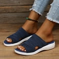 thumbnail image 4 of LEEYNEER Women Sandals Clearance 2023! Women‘s Flat Sandals Extremely Comfy Slides Sandals New Style Casual Sandals And Slippers With Flat Bottom For Outer Summer Athletic Outdoor Beach S, 4 of 6