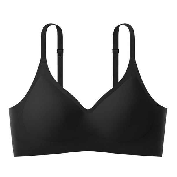 Brasier sin Varillas Mujer Tela de Mantequilla Ropa Interior sin Costuras Transpirable Absorbente de Sudor Espalda Push up Push up Sujetador de Gel de Gelatina Caído Grande