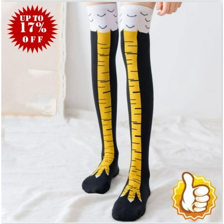 

Funny 3D Chicken High Socks Cartoon Animals Thigh Stockings Creative Womens Mens