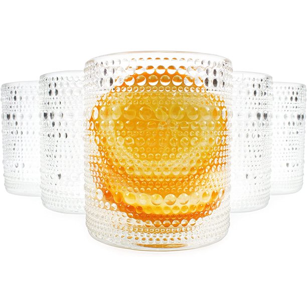 Darware Hobnail Drinking Glasses (12oz, 6pk, Clear); OldFashioned