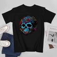 thumbnail image 3 of Skull T-shirt Skull Unisex T-shirt Unisex tees Casual Cotton Colorful Printing, 3 of 5