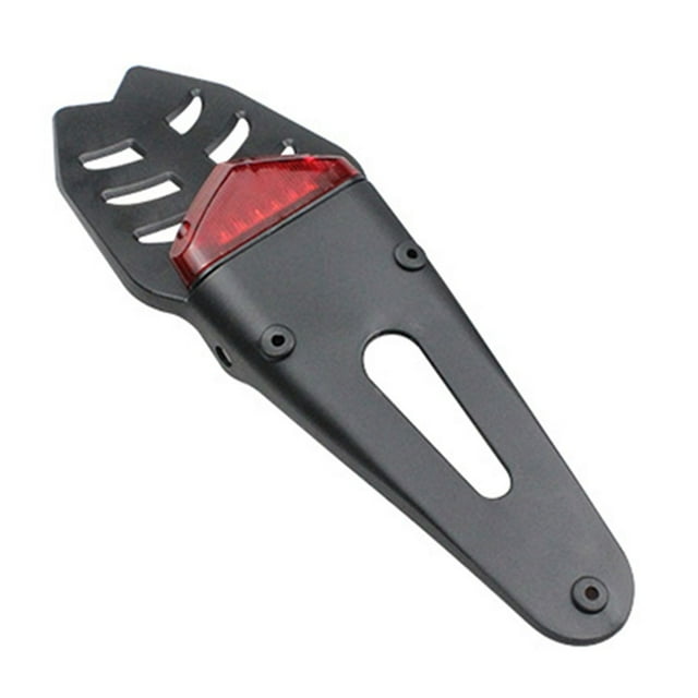 Motorcycle Rear Fender License Plate Bracket with 12V LED Tail Light Brake Light