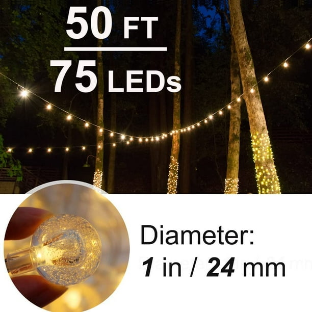 Mocalido 50ft color changing globe String Lights 75 LED USB