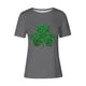 thumbnail image 4 of Mujeres Manga Corta de Verano Tops Impreso Sudadera Casual, Cuello Redondo Blusa Ligera para la Primavera Y el Verano, 4 of 4
