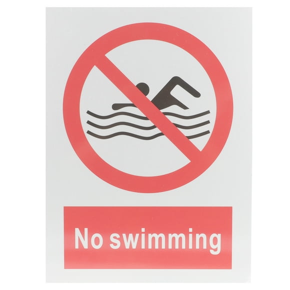 Décoration de Bord de Piscine Panneau « Sans Natation » Sécurité Panneau « Sans Natation » Étiquette d'Avertissement