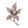 thumbnail image 1 of Flower Brooch-Pin With Crystal Accents Silver-Tone & Multi Colored #LQP1026, 1 of 2