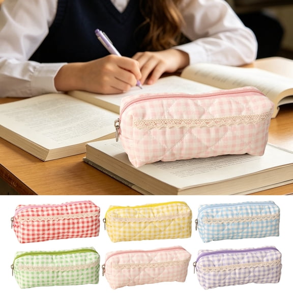 Summer Saving!Back_to_School Saving!School_Supplies!Under $1 dollars!Special Pencil Case Pouch, Colorful Pencil Pouch Makeup Brush Bags ForTeenagers Home Office Orginazer, Purple