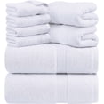 thumbnail image 1 of Juego de toallas Utopia Towels, 8 piezas, 600 g/m², 100% algodón (blanco), 1 of 8
