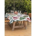 thumbnail image 2 of Outdoor Tablecloth with Umbrella Hole and Zipper, Christmas Trees Rectangle Table Cloth 60x84 Inch Waterproof Tablecloth, Winter Xmas Colorful Pine Branch Plant Picnic Table Cover for Patio Camping, 2 of 7