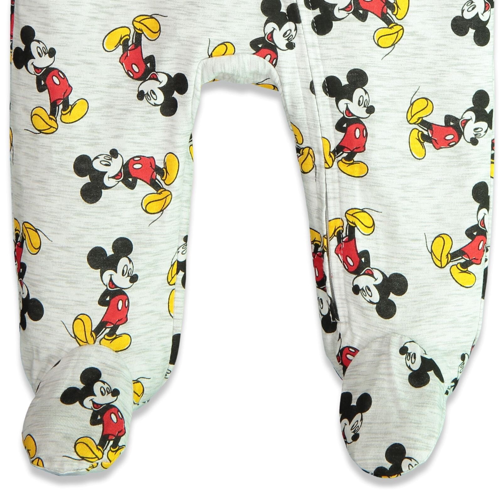 Disney Mickey Mouse 2 Pack Zip Up Sleep N' Play Coveralls Newborn to Infant