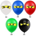 thumbnail image 1 of Vajilla desechable con tema Ninjago, decoraciones para fiesta de cumpleaños, globo de papel de aluminio y látex para niños, suministros para eventos, nuevo cartel, 1 of 4