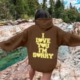 thumbnail image 2 of Je Toi Je Suis Désolée Chandail Décontracté pour Femme Chandails à Capuchon Chandail à Capuchon pour Femme Fermeture Éclair devant Chandails Décontractés pour Femmes Tunique Longue Robe à Capuchon Longue Chandails à Fermeture Éclair Femmes Chandails à Capuchon Athlétiques pour Femmes Manche Brun G, 2 of 7
