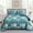 Teal Blue, variant on Grid Patchwork Quilt Sets Queen Size,3 Pcs Gray Bedding Sets Lightweight Adult(90"x 96")