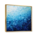 thumbnail image 2 of Designart "Azure Euphony IV" Abstract Landscape Floater Framed Wall Art Print, 2 of 7