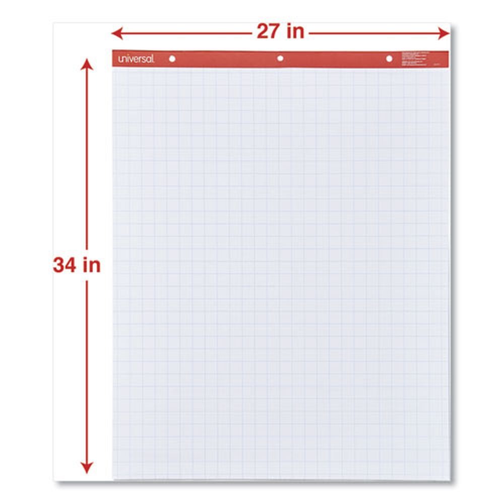 Universal UNV35602 50-Sheet 27 in. x 34 in. Easel Pads/Flip Charts - White (2/Carton)